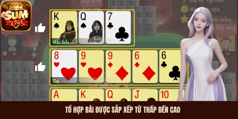 Tổ hợp bài được sắp xếp từ thấp đến cao